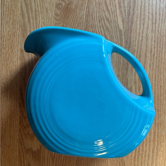 Fiestaware Turquoise Disc Pitcher - Picture 2 of 6